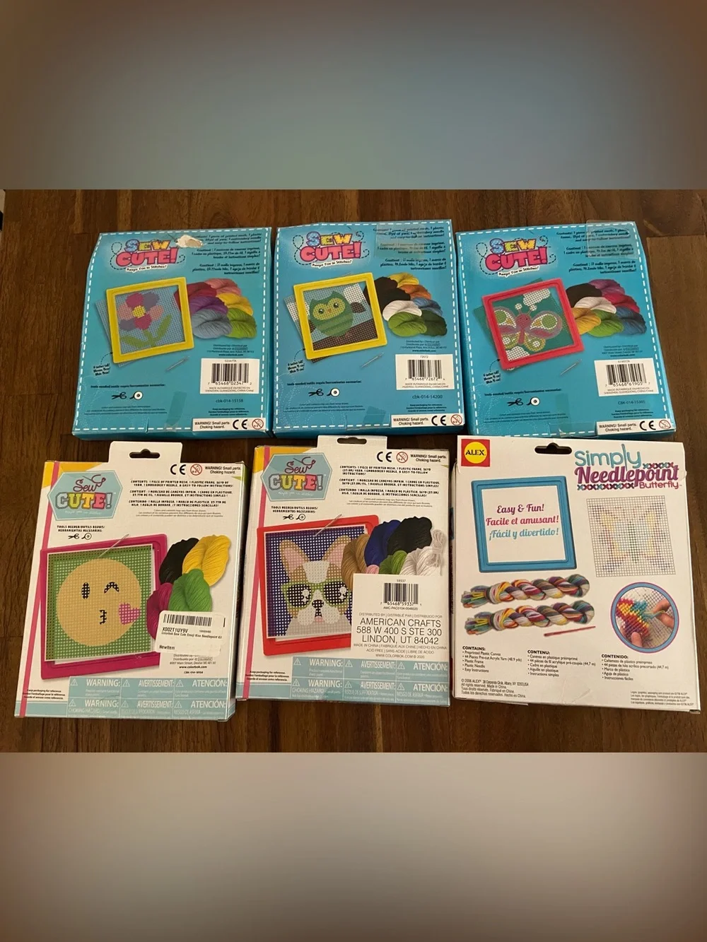 NEW! Bundle 6 Sew Cute & Simply Needlepoint Craft Kits